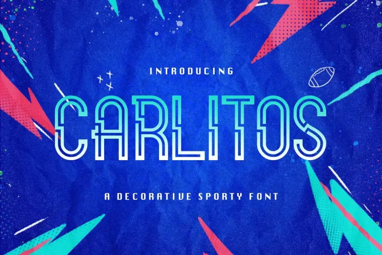 Carlitos – Decorative Sporty Font preview 6 – Decorative Fonts font sample