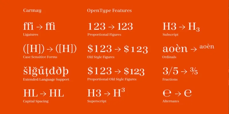 Carmay Font Family preview 6 – Serif Fonts font sample