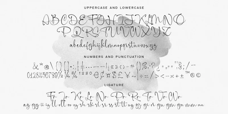 Carolline Font preview 7 – Script And Handwritten font sample