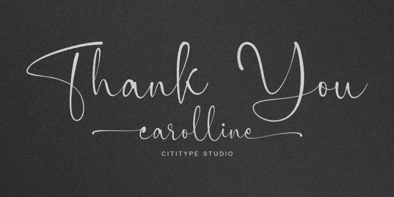Carolline Font preview 9 – Script And Handwritten font sample