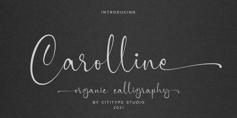 Carolline Font preview 10 – Script And Handwritten font sample