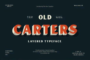 Carter Layered Font free download – Serif Fonts font preview
