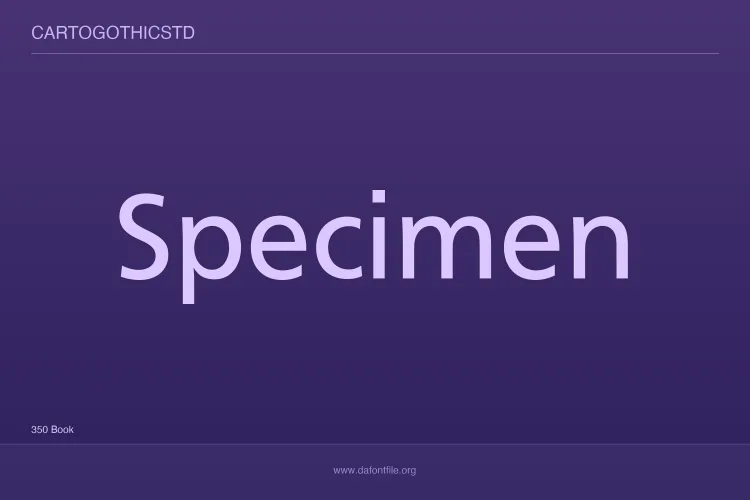 CartoGothic Std Font Family preview 2 – Sans Serif Fonts font sample