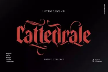 Cattedrale Font free download – Blackletter Font preview