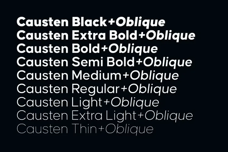 Causten Font preview 6 – Sans Serif Fonts font sample