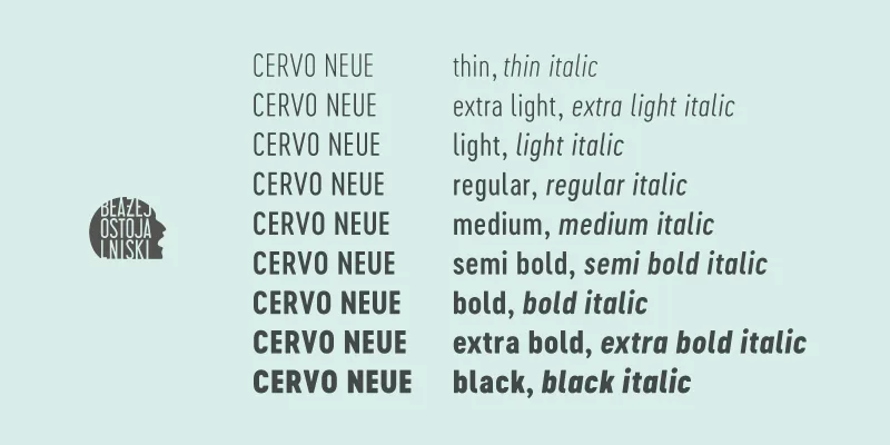 Cervo Neue Font preview 1 – Sans Serif Fonts font sample