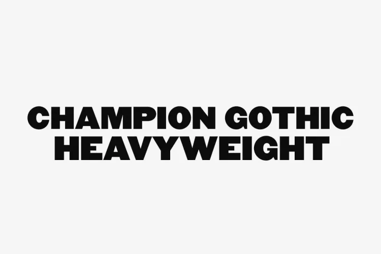 Champion Gothic Font preview 7 – Sans Serif Fonts font sample