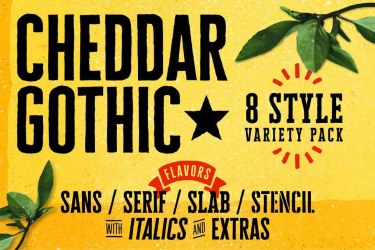 Cheddar Gothic Font Family free download – Serif Fonts font preview