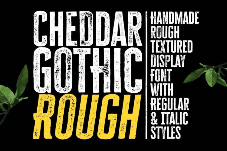 Cheddar Gothic Rough Font free download preview 3 – Sans Serif Fonts font