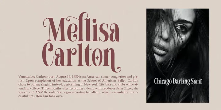 Chicago Darling Serif Font preview 2 – Modern Fonts font sample