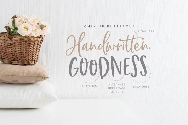 Chin Up Buttercup Font preview 8 – Script And Handwritten font sample