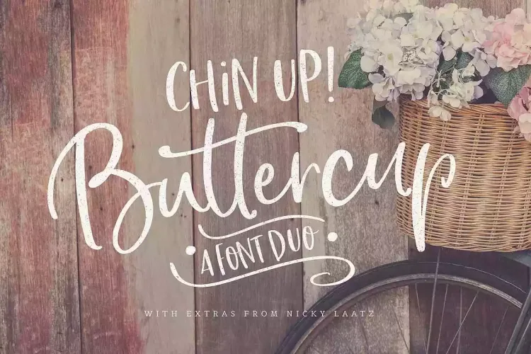 Chin Up Buttercup Font preview 11 – Script And Handwritten font sample