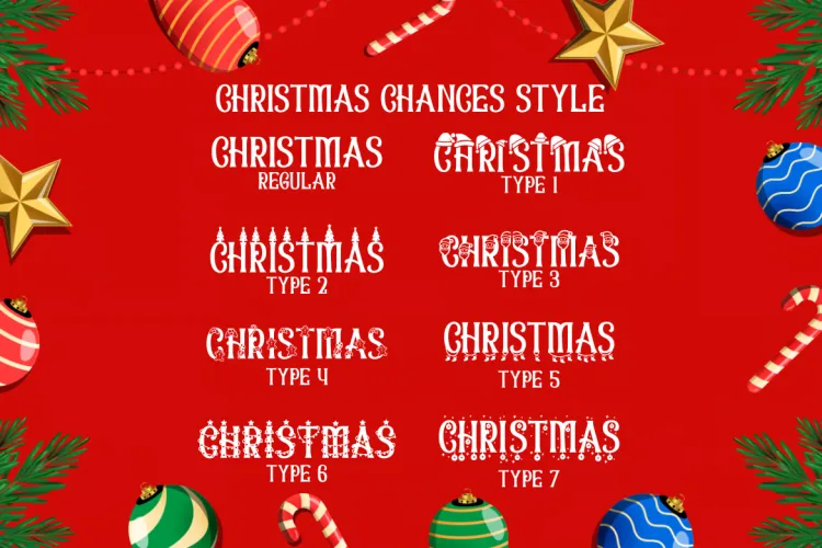 Christmas Chances Font preview 1 – Serif Fonts font sample