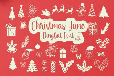 Christmas June Dingbat Font free download – Decorative font preview