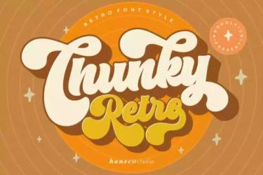 Chunky Retro Font free download – Retro font preview