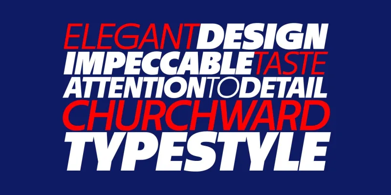 Churchward Typestyle Font Family preview 6 – Sans Serif Fonts font sample
