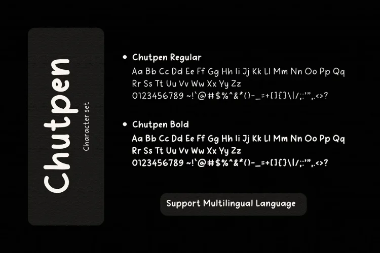 Chutpen – The Editorial Font preview 5 – Script And Handwritten font sample