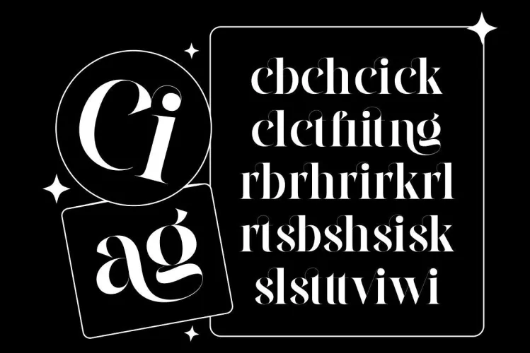 Cilager Font preview 2 – Serif Fonts font sample