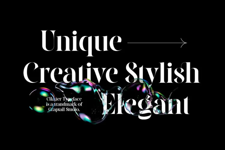 Cilager Font preview 6 – Serif Fonts font sample