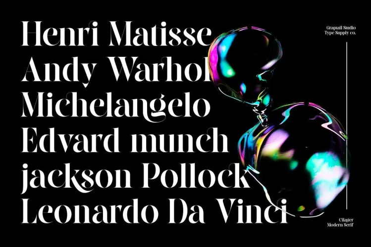 Cilager Font preview 8 – Serif Fonts font sample