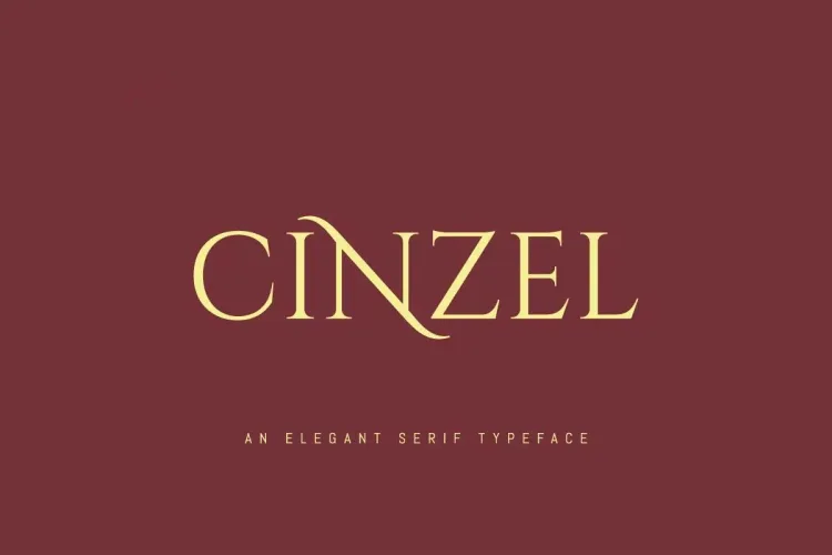 Cinzel Font preview 4 – Serif Fonts font sample