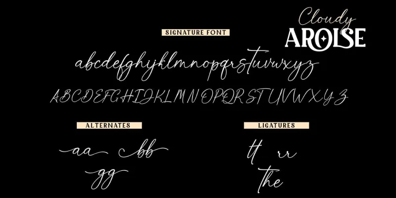 Cloudy Arolse Font Family preview 1 – Sans Serif Fonts font sample