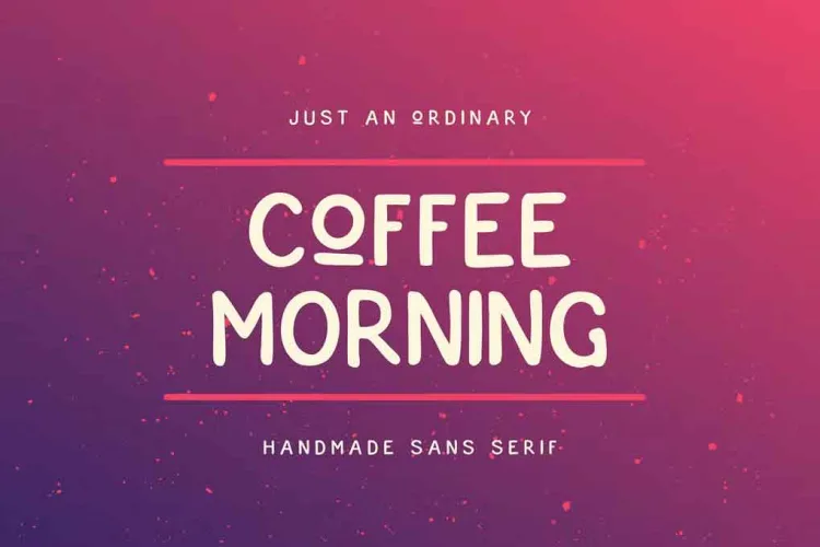 Coffee Morning Sans Font preview 4 – Serif Fonts font sample