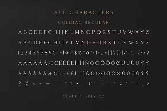 Coldiac Font preview 3 – Serif Fonts font sample
