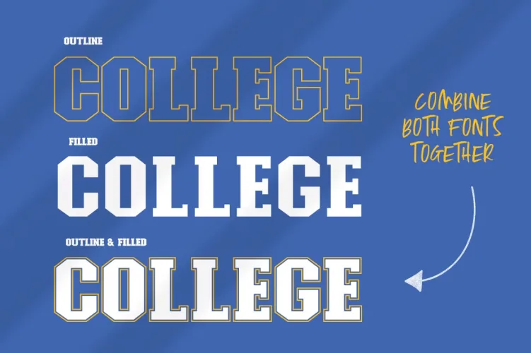 College Font – Free Download | daFontFile