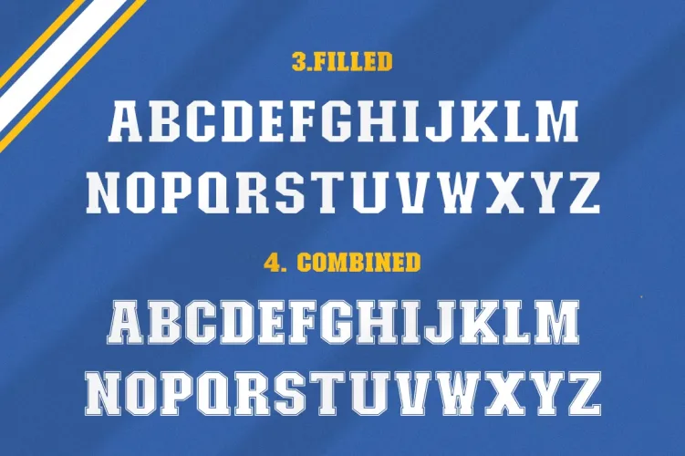 College Font preview 6 – Display Fonts font sample