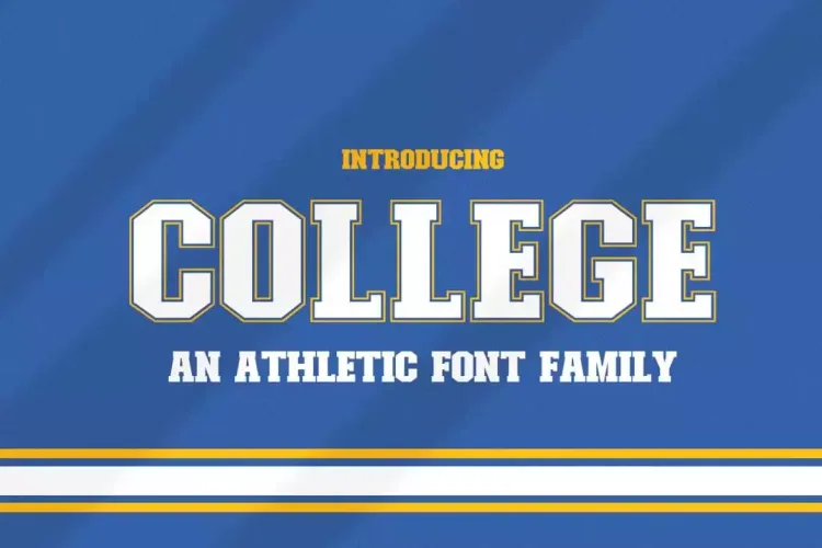 College Font preview 7 – Display Fonts font sample