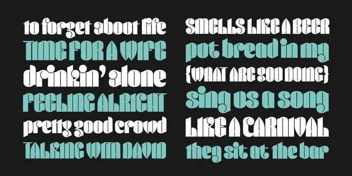 Conica Font preview 9 – Typeface font sample
