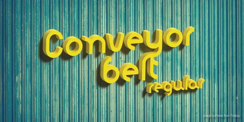 Conveyor Belt Font Family preview 7 – Display Fonts font sample