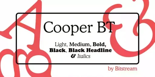 Cooper BT Font preview 3 – Serif Fonts font sample