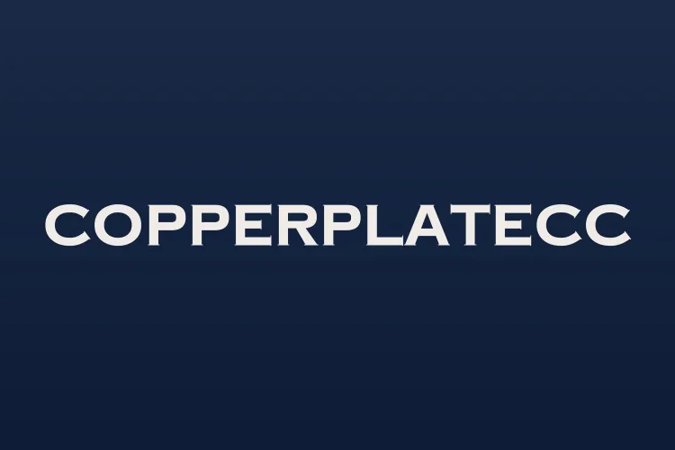 Copperplate Font preview 1 – Display Fonts font sample