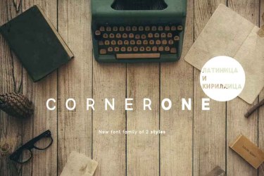 CornerOne Typeface Font free download – Bold font preview