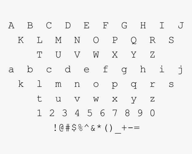 Courier New OS Font preview 1 – Serif Fonts font sample
