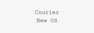 Courier New OS Font free download – Classic font preview