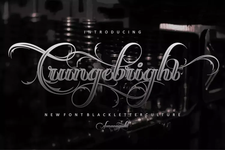 Crungebright Font preview 5 – Blackletter Font font sample