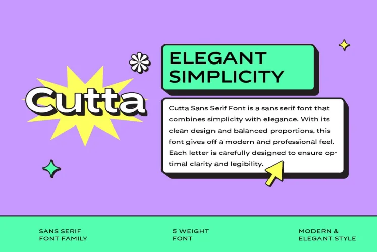 Cutta Sans Serif Fonts preview 3 – Sans Serif Fonts font sample