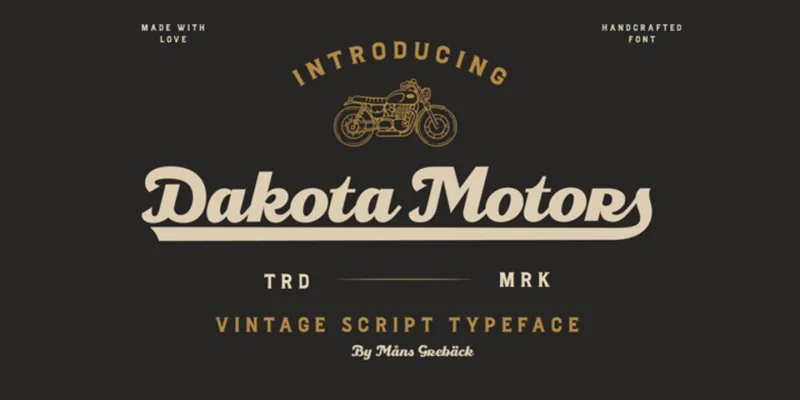 Dakota Motors Font Family preview 6 – Script And Handwritten font sample