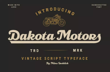 Dakota Motors Font free download – Retro font preview