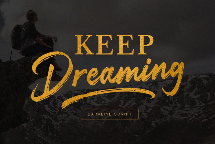 Darkline Font free download preview 1 – Script And Handwritten font