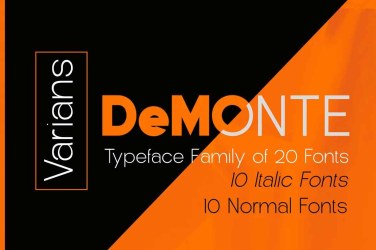 DeMonte Font Family free download – Branding font preview