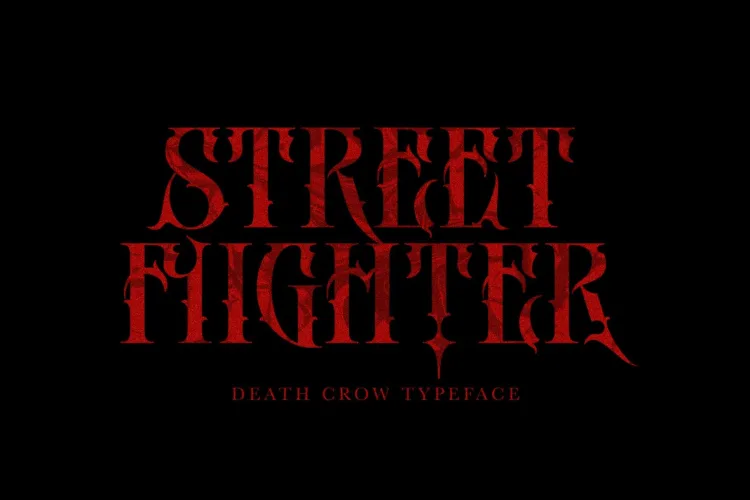Death Crow Font preview 1 – Display Fonts font sample