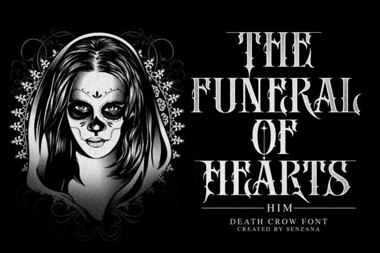 Death Crow Font preview 2 – Display Fonts font sample
