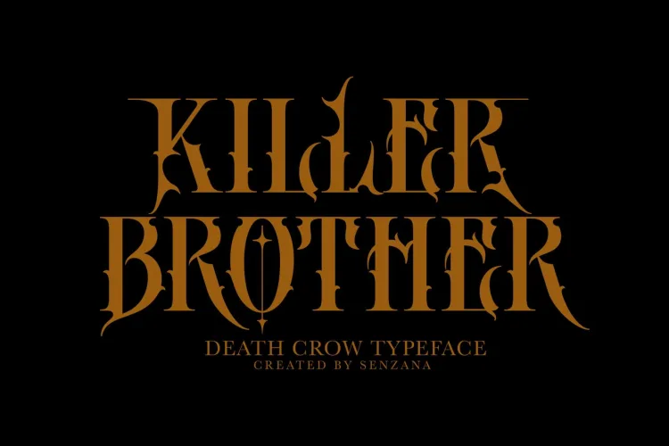 Death Crow Font preview 3 – Display Fonts font sample