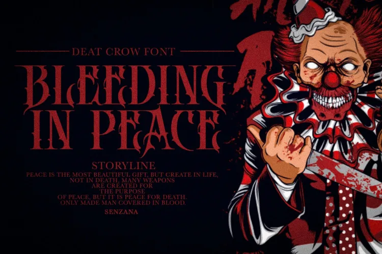 Death Crow Font preview 4 – Display Fonts font sample