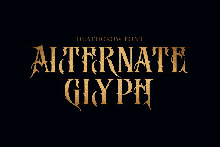 Death Crow Font preview 5 – Display Fonts font sample