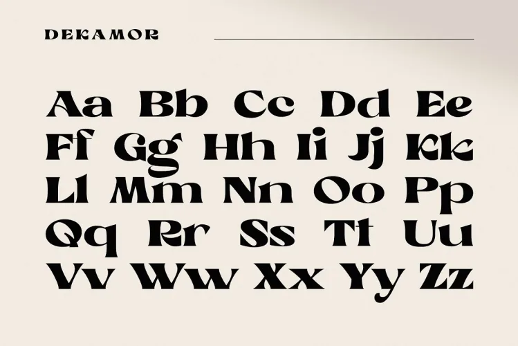 Dekamor – Classy Font preview 3 – Display Fonts font sample